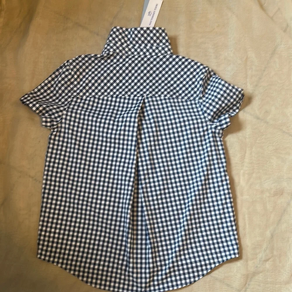 Southern Tide Navy and White Checkered Women's Top - Picture 7 of 7